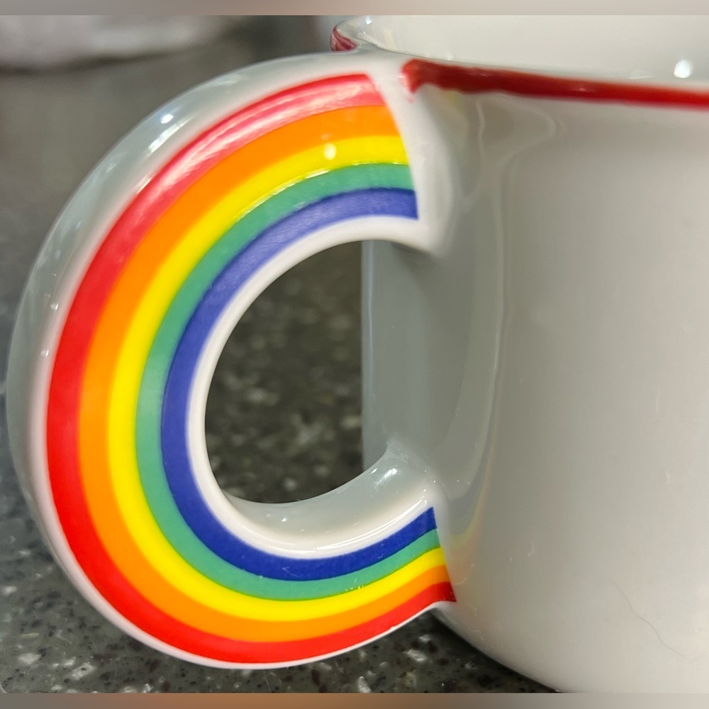 VINTAGE Vandor 1978 Original Rainbow Handle Ceramic Mug Collectible Coffee Tea - Picture 5 of 10